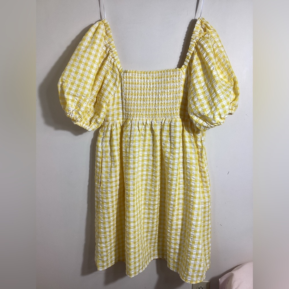 Old Navy Coquette Gingham Puff Sleeve Mini Dress - Picture 6 of 16